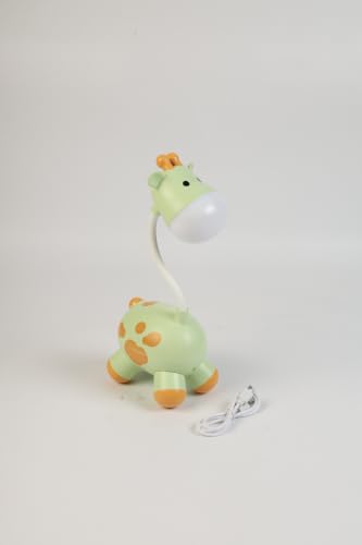 Image of Lexton 9.5 Inch Rechargeable Cute Giraffe LED Table Lamp | Kids Study Desk Lamp with USB Charging, 2 Light Modes, Switch Control & Eye-Care Reading Light for Bedroom, Bedside & Study Table