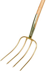 Dunggabel Erntekönig, Goldfarbig, Zinken: 4, 135 cm