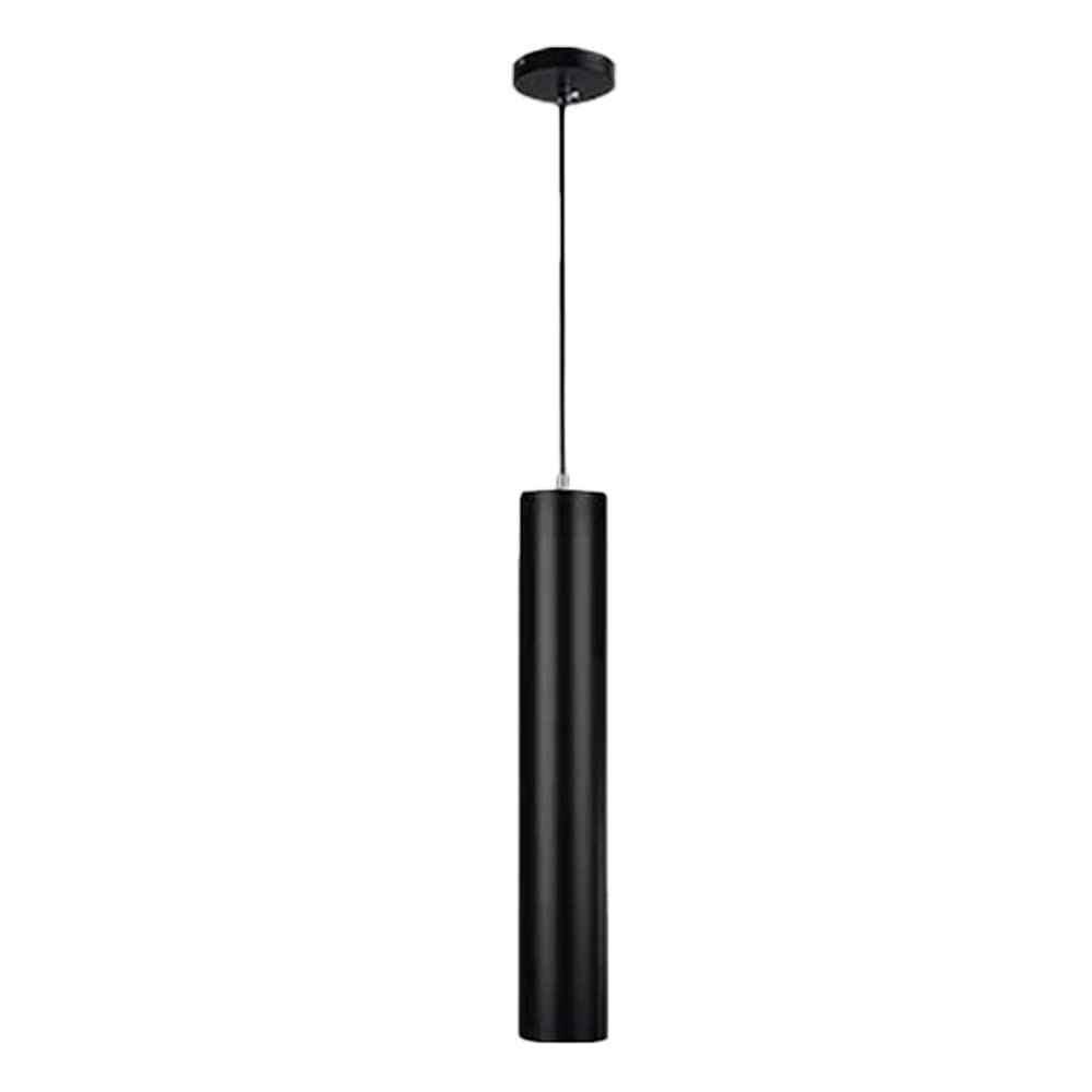 Lustre Downlights Long Tube en aluminium noir et finitions haut de gamme pour plafond moderne