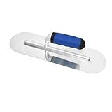 Muuookka Cazzuola per Finitura Calcestruzzo Rotonda con Manico In Plastica In Acciaio Inossidabile Cazzuola per Finitura Calcestruzzo con Manico In Plastica, B