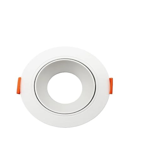 Base foco de techo ajustable GU10 GU5.3 empotrable cuadrado blanco pack de 10 piezas