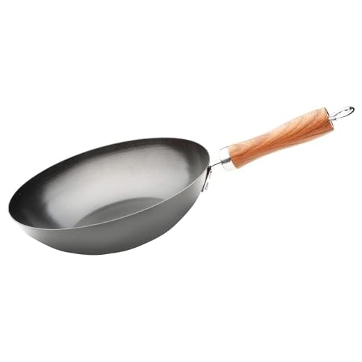 WECOOK! Carbono Wok Induzione 20 cm, Antiaderente Titanio QUANTANIUM Ecologico 3 Strati PFOA-Free, Acciaio al Carbonio, Manico in Simil Legno, Vitroceramica, Gas, Lavastoviglie