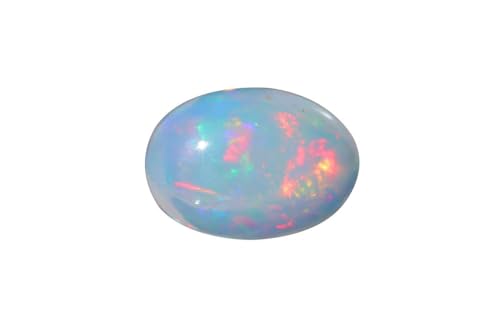 Opale éthiopienne véritable 2,33 Cts forme ovale 12,7x9,0mm avec feu charnu pour joaillerie