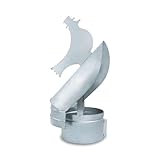 CAEXVEN Sombrerete Giratorio Veleta para Conductos en Acero Galvanizado - Serie Lisa y Helicoidal - 300 mm