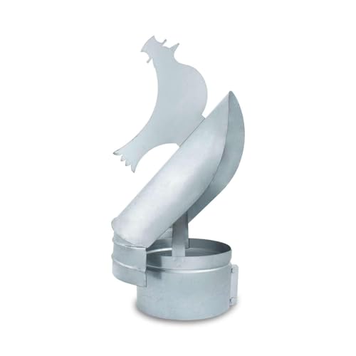 CAEXVEN Sombrerete Giratorio Veleta para Conductos en Acero Galvanizado - Serie Lisa y Helicoidal - 150 mm