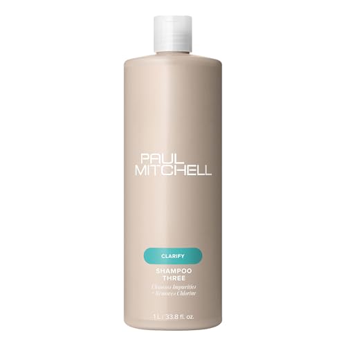 Paul Mitchell Shampoo Three - Tiefenreinigungs-Shampoo entfernt Chlorrückstände, für alle Haartypen, Haarpflege in Salon-Qualität, 1000 ml