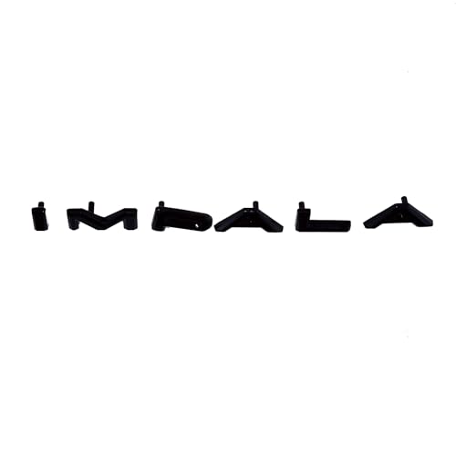 Image of 2Pc 1964 64 Impala Quarter Panel Emblems 3D Badge Letters Nameplate Replacement for Impala (Gloss Black)