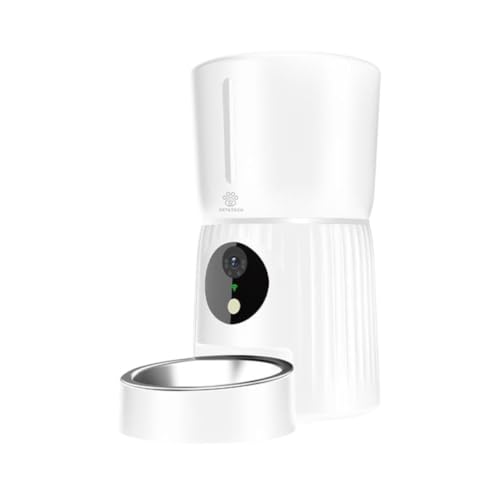 Houzetek Comedero Automático Perros y Gatos, Comedero para Perro Electrónico con WiFi, con Cámara HD de 1080p, Visión Nocturna, Comuníquese con su Perro Mientras Se Alimenta por App Móvil 31 PET&TECH Comedero Automático para Gatos y Perros, 4L, Dispensador de Comida Mascotas, WiFi 2.4G/5G, Cámara HD 1080p, App Smart Life, Audio Bidireccional, hasta 10 Comidas al Día