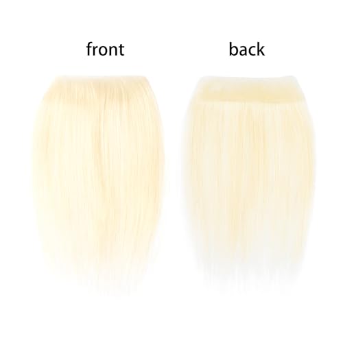 Meiverah scar human hair replacement Accidental burns without hair for men women Hairline Loss Straight Tape in Replacement Toupee (Light Blonde, 60#, 0.78"x3")