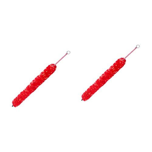 ibasenice 2pcs Clarinet Cleaning Brush Fiber Material Cleaning Rod Moisture Absorbing Ring Handle Clarinet Cleaner