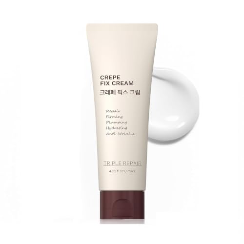 ZZILME Crepe Fix Body Cream, Hydrating & Smoothing Moisturizer for Face, Neck & Body, Helps Improve the Look of Crepey Skin, Lightweight Fast-Absorbing Formula for Women & Men, 4.21 Fl Oz
