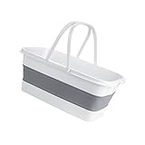 AKOOSY 1Stück Zusammenklappbare Spüle mit Griff Faltbare Waschschüssel für Camping Outdoor und Reisen Robuste und Leichte Bauweise für Eimer Eiskübel und Picknickkorb