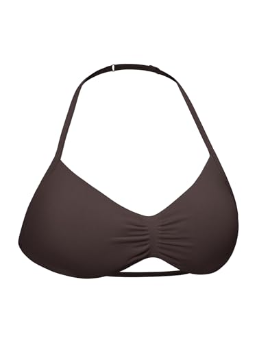 VOYJOY Impact Strappy Sports Bra Adjustable Padded Workout Bra for Women