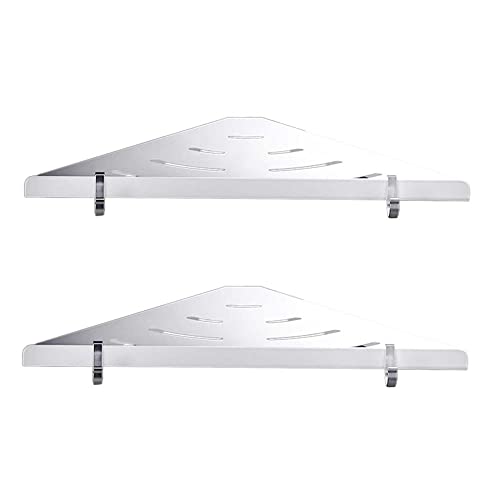 Étagère de salle de bain d'angle adhésive pour stopper le désordre