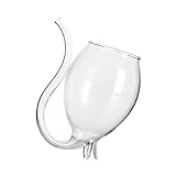 IMIKEYA Copa de Vino Rojo Creativa de Vidrio Seguro Diseño Único Elegante para Banquetes y Jugos para Hogar y Restaurante Decoración Distintiva sin Transparente