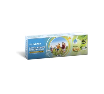 LIVEASY Wellness Natural Mosquito Repellent Cream 50g, Almond Oil and Vitamin E Enriched, Gentle Protection Pack of 1 + Free 1