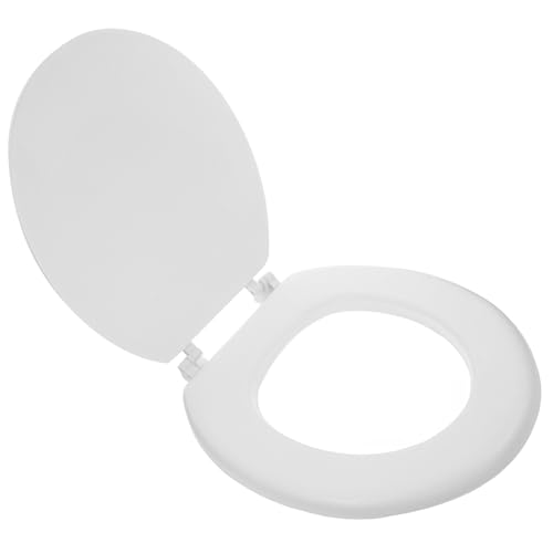 NUSITOU Asiento de Inodoro Acolchado Espuma y Diseño Reforzado para Uso en Baños Familiares, Compatible Modelos Alargados y Fácil de Limpiar