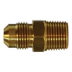 10259 Adapter, 5/16 in Male Flared x 1/8 in Male NPTF, Brass (3 Pack)