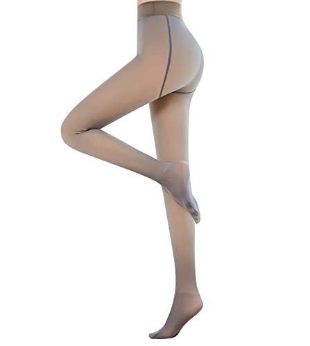 Image of Pnadty Women's High Waisted Velvet Warm Elastic Tights Winter Fleece Lined Thick Leggings Pants