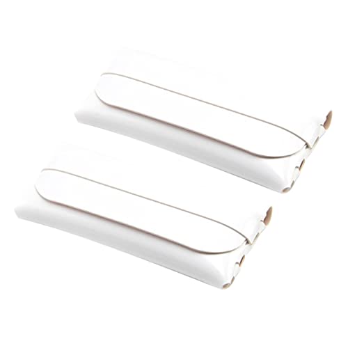 OATIPHO 2pezzi Custodie Per Occhiali Pelle Elegante Scatola Portaspecchi Per Sole e Occhiali Protezione e Stile Per Ogni Occasione Bianco