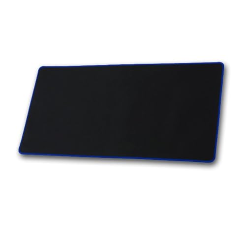 Alfombrilla para Teclado y Ratón Antideslizante Mouse XXL Gaming Negro con Bordes Azules