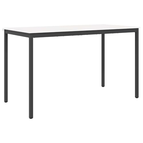 Table de bar blanche pin massif haute et rectangulaire pour studio et cuisine - 2