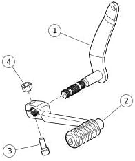 Miniatura 3 de WOWTK Eje de Cambio Extendido Brazo de Cambio para Harley FL Softail Modelos 2018-2025 Equipados con Estribos Softail Slim FLSL Heritage Classic Fat