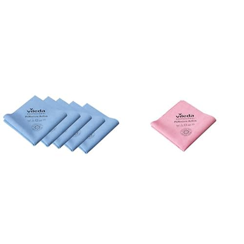Vileda Professional Bayeta PURmicro Activa Azul Unidades + Bayeta PURmicro Active roja 5 unidade