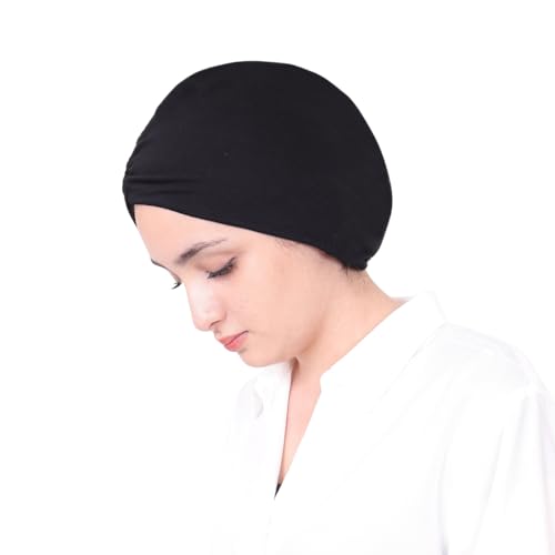 Mu Lan Legend Alif Cap | Cotton Jersey Handmade | Under Scarf Shawl Hijab Cancer Beanie | |Instant Lace Slip on2