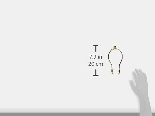 Image of Royal Designs, Inc. HA-1002-7.5BR-2 Lamp Harp Finial And Lamp Harp Holder Set, 7.5 inch, Polished Brass
