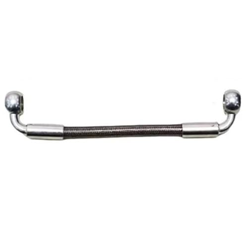 Flexible frein hydraulique tressé 300mm avec banjos 8mm 90°-90° pour moto
