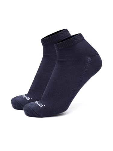 Image of Levi's LS304 Men's Compact Cotton Stretch Ankle Low Cut Socks (Pack of 3)