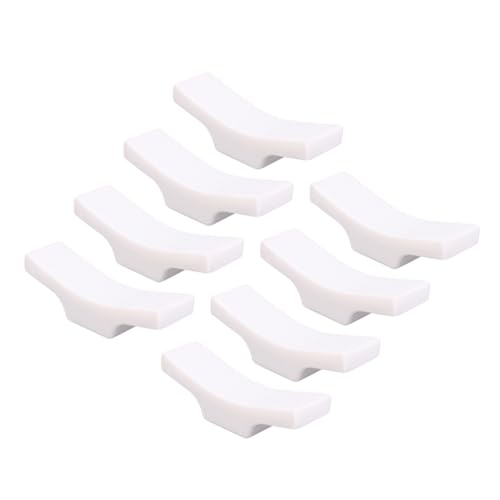 Cabilock 8Pcs Ceramic Simulation Chopstick Holder Creative Spoon Fork Stand Table Supplies for Utensils Care White Color for Home Restaurant Use