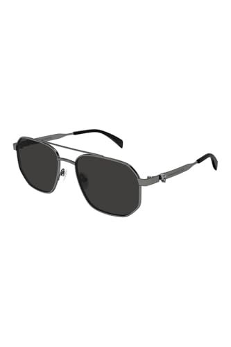 6 mejores marcas de carteras para hombre 38 ALEXANDER MCQUEEN AM0458S Gafas, Ruthenium-Ruthenium-Grey, 58 para...