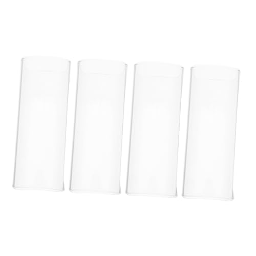 Cabilock 4Pcs Bottomless Square Cylinder Candle Holders for Weddings Parties and Home Decor Versatile Heat Resistant Design for Safe Use