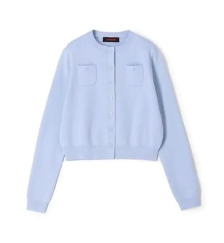 CABaN コットンカシミヤ クルーネックカーディガン ライトブルーのサムネイル