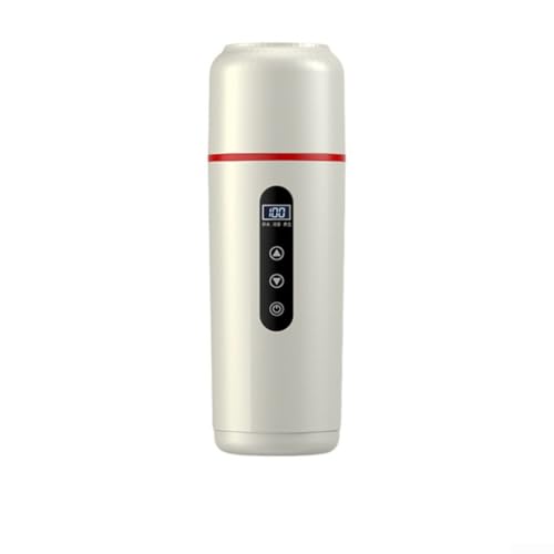 Vaso eléctrico para auto 500ml con pantalla LCD blanco miniatura 5
