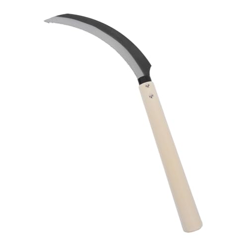 UPKOCH Herramienta Manual de Jardinería con Mango de Madera y Dentada Ligera y Portátil para Deshierbe de Hierba y Cosecha y Huertos Pequeños
