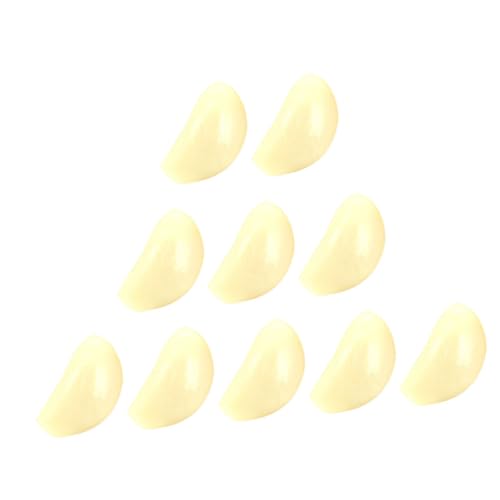 POPETPOP 10個 製リアルなニンニクフレーク模型 食品写真小道具としてな人工野菜モデル 家飾りや店舗ディスプレイ の教育用にも活用可能