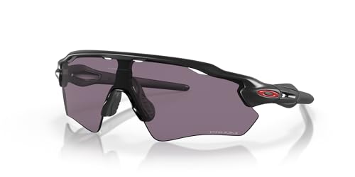 Oakley mens OO9208 Radar EV Path Rectangular Sunglasses, Matte Black/Prizm Grey, 38 mm
