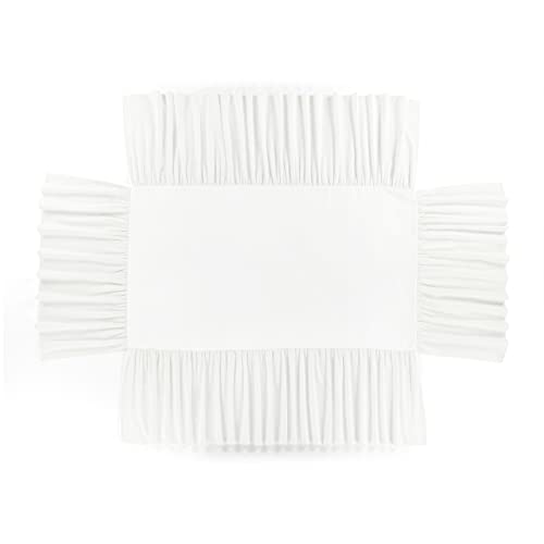 Image of Lush Decor Ruffle Crib Skirt, White, 16 inch Drop (Pack of 10)
