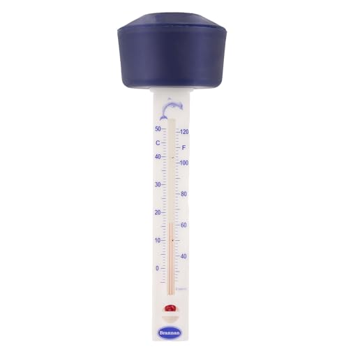 Brannan Floating Water Thermometer With Blue Float to Easily Read Water Temperature - Great as a Swimming Pool or Ice Bath Thermometer, Spa, Hot Tub Accessories Wild Swimming