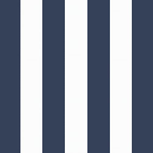 Image of Arden Deep Seat Outdoor Chair Cushion Set, 24 in x 24 in, Weather-Proof, Rain-Proof, Fade Resistant Patio Cushion Set for Chair, Sofa, and Couch Sapphire Blue Cabana Stripe