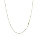 18K Gold Plated Sterling Silver .7mm Sturdy Thin Box Chain Necklace Nickel Free Made in Italy 14" inch