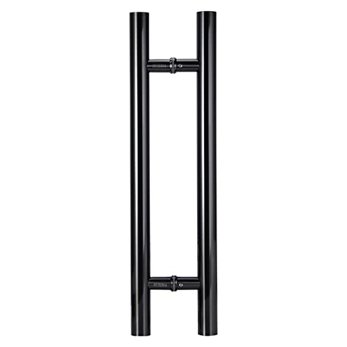 TKJfdTY Heavy Duty H Shape Door Push Bar And Pull Handle For Commercial Barn Door Rose Gold 59In,Black 120cm(47 1/4