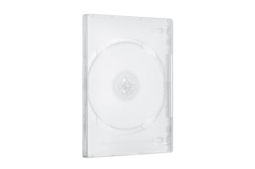 MediaPack4All 14mm Clear Single Case (One-Disc Capacity), Clear Single DVD Case for CD/DVD Storage (1)