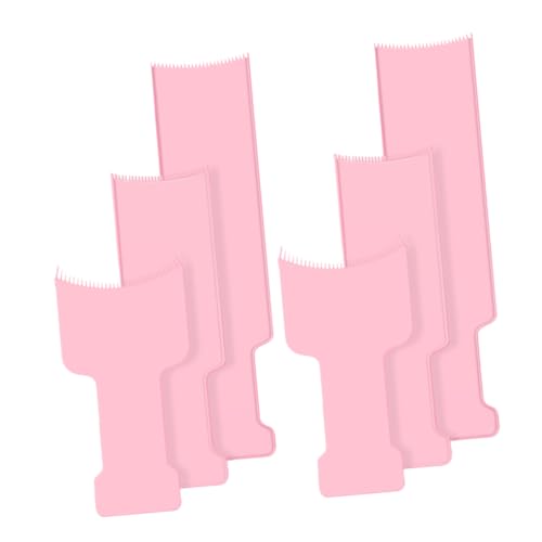 Gatuida 6 Piezas Junta Permanente Kit De Mechas Para Mechas En El Cabello Paleta Para Teñir El Cabello Paleta De Color De Pelo Tablero Frustrado Resaltando Paleta Rosa El Plastico