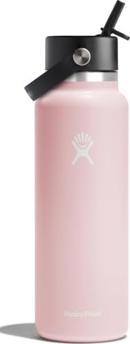 Hydro Flask Water Bottle - Insulated Stainless Steel - Wide Flex Straw Lid, Non Spill, Leakproof, and Refillable in 40 Oz Trillium - image 1