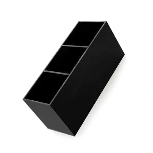 KIXZSAZ Organizador de acrílico para cosméticos, soporte para brochas, estuche de maquillaje, caja de almacenamiento para bolígrafos, cesta transparente para mostrador de negocios