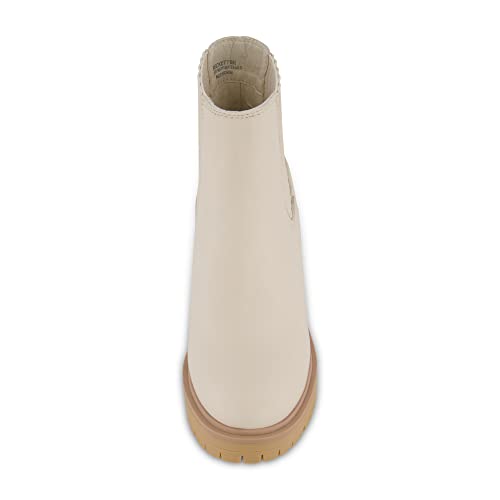 Cushionaire Women's Beckett Chelsea Boot +Memory Foam, Wide Widths Available, Cream 10 #TOP2